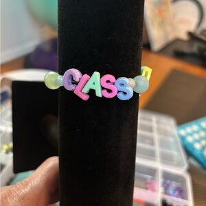 Sassy Pink and Blue Beaded Jewelry Bracelet